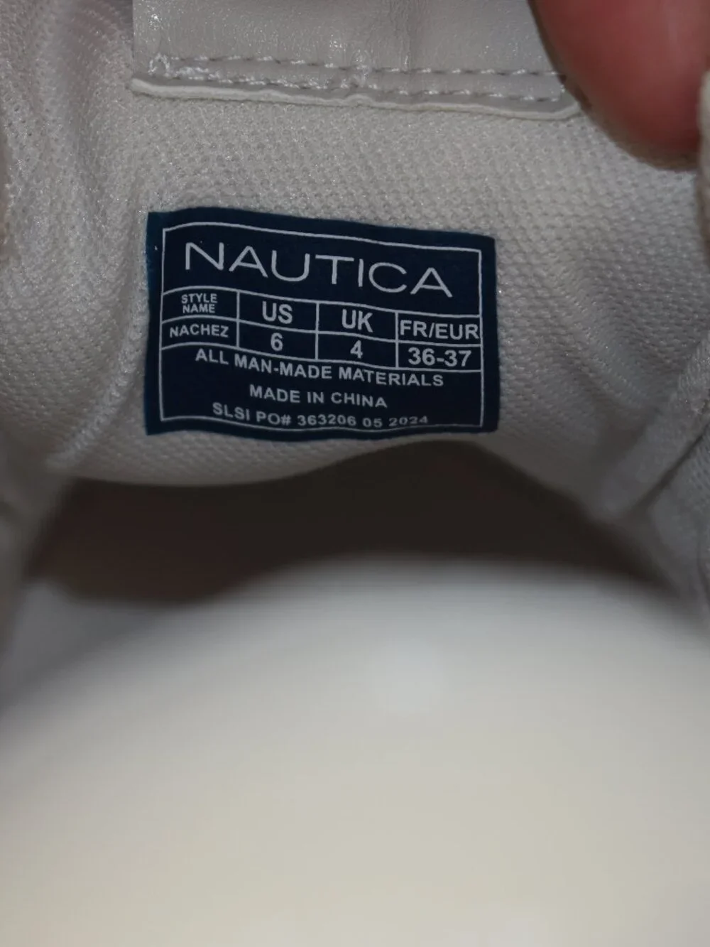 Nautica Lace-Up Platform Nachez Sneakers In Bone Women's Size 6 NEW MSRP $50